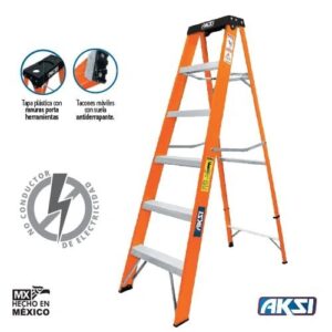 Escalera tipo tijera de fibra de vidrio TIPO III